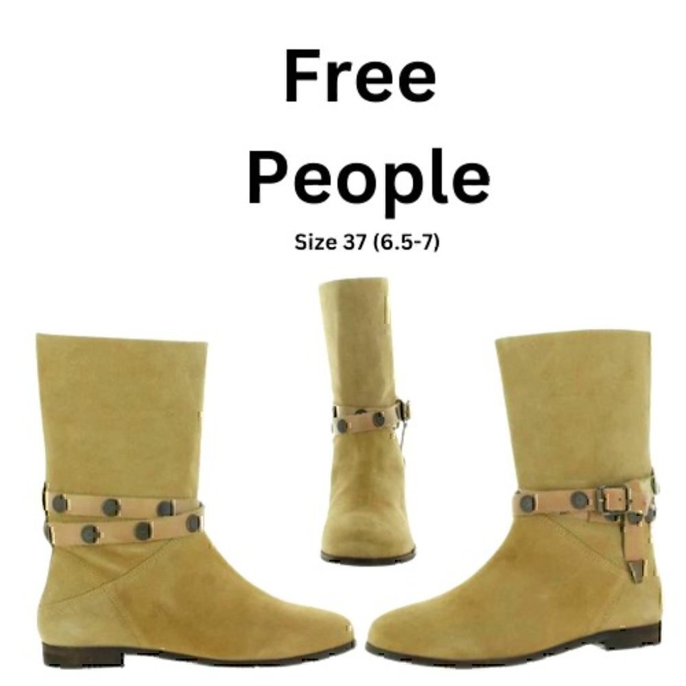 Free People Hayden Suede Pull On Ankle Boots Size 37(6.5-7)